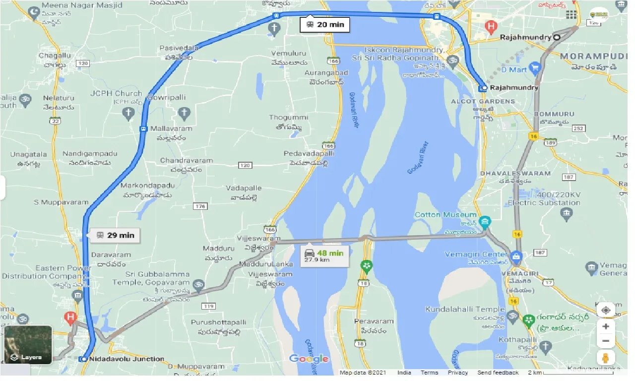 rajahmundry-to-nidadavolu-round-trip