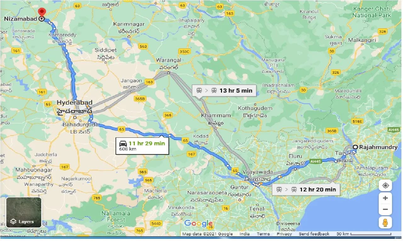 rajahmundry-to-nizamabad-one-way