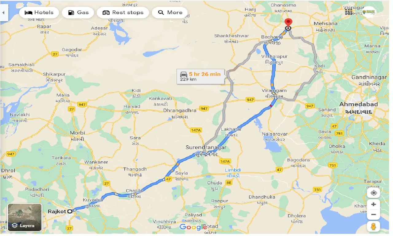 rajkot-to-modhera-taxi