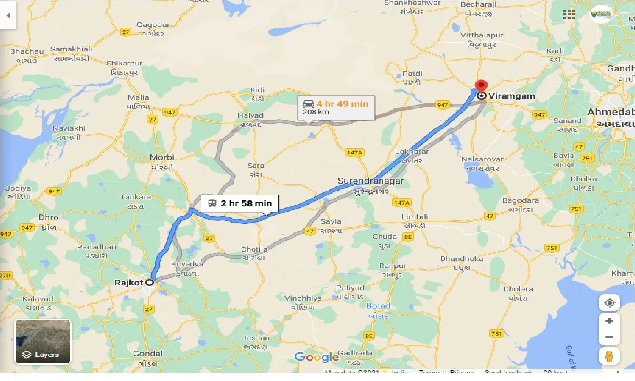 rajkot-to-viramgam-one-way