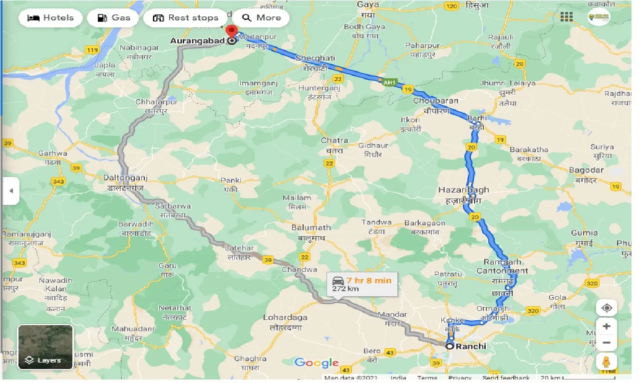 ranchi-to-aurangabad-bihar-round-trip