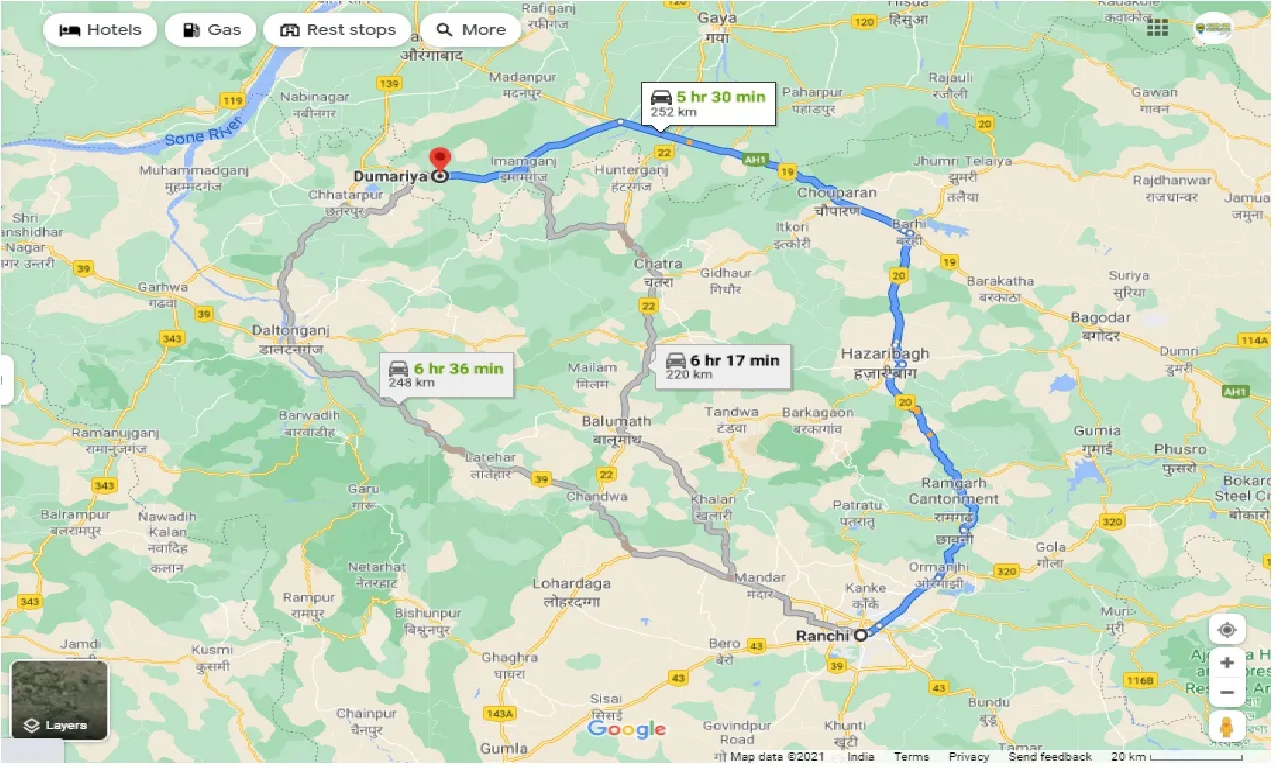 ranchi-to-dumaria-one-way