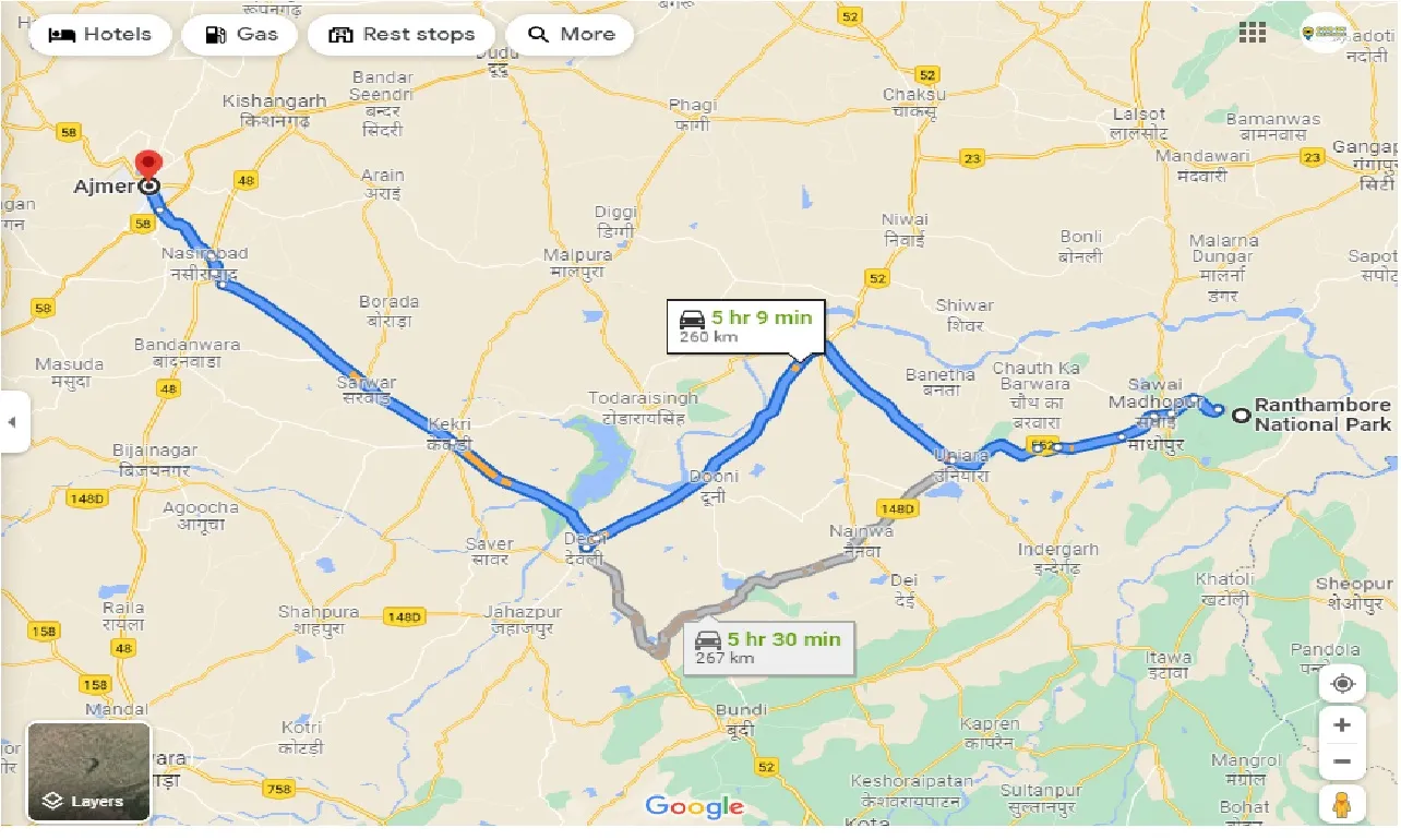 ranthambore-to-ajmer-one-way