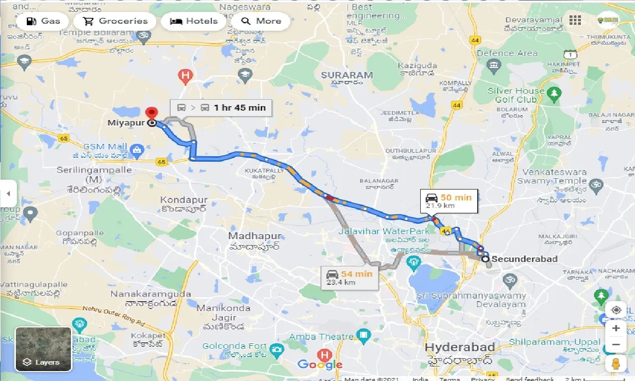 secunderabad-to-miyapur-one-way