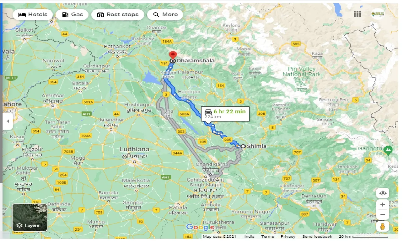 shimla-to-dharamshala-one-way