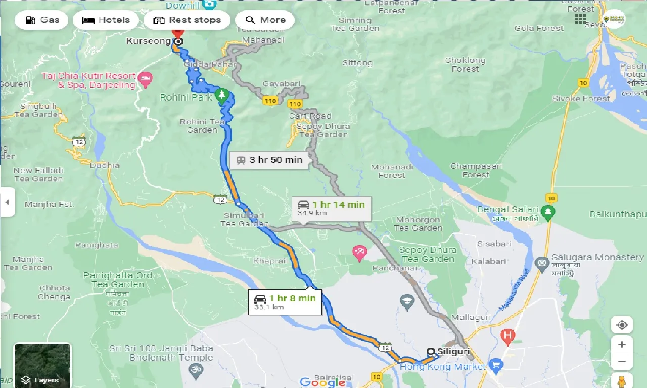 siliguri-to-kurseong-one-way