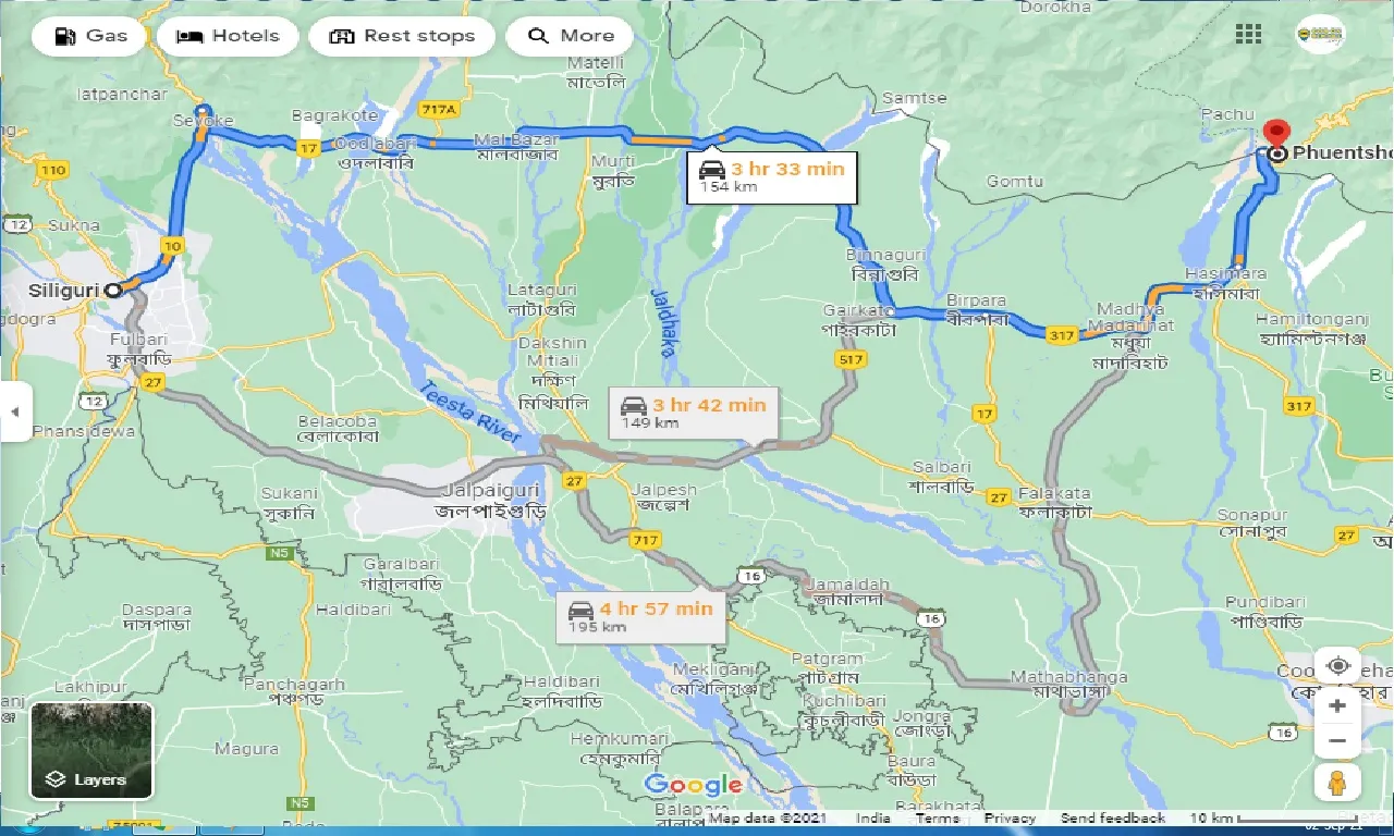 siliguri-to-phuentsholing-one-way