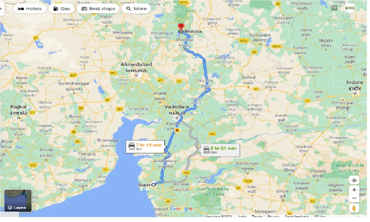 surat-to-bhiloda-round-trip