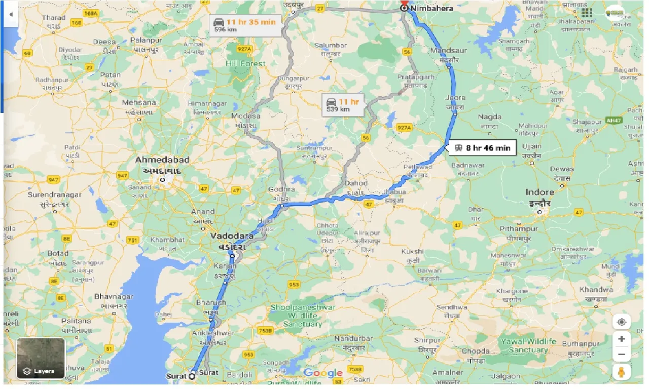 surat-to-nimbahera-round-trip