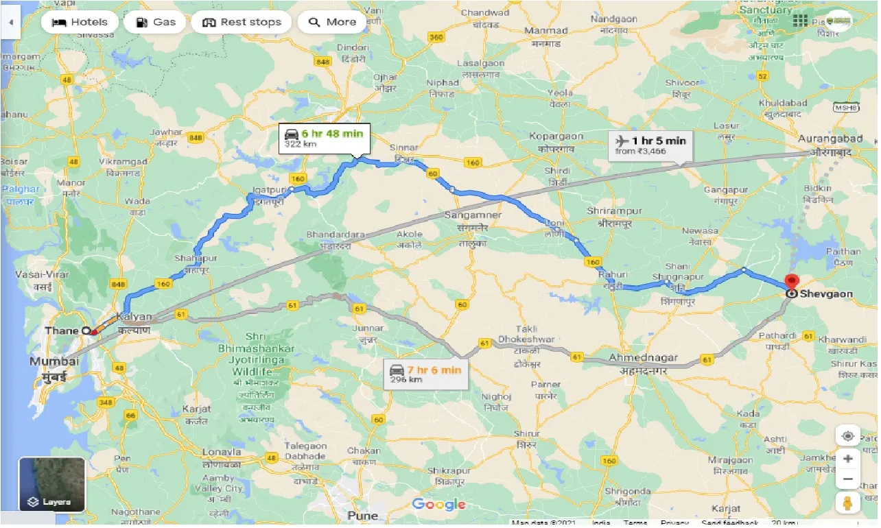 thane-to-shevgaon-round-trip