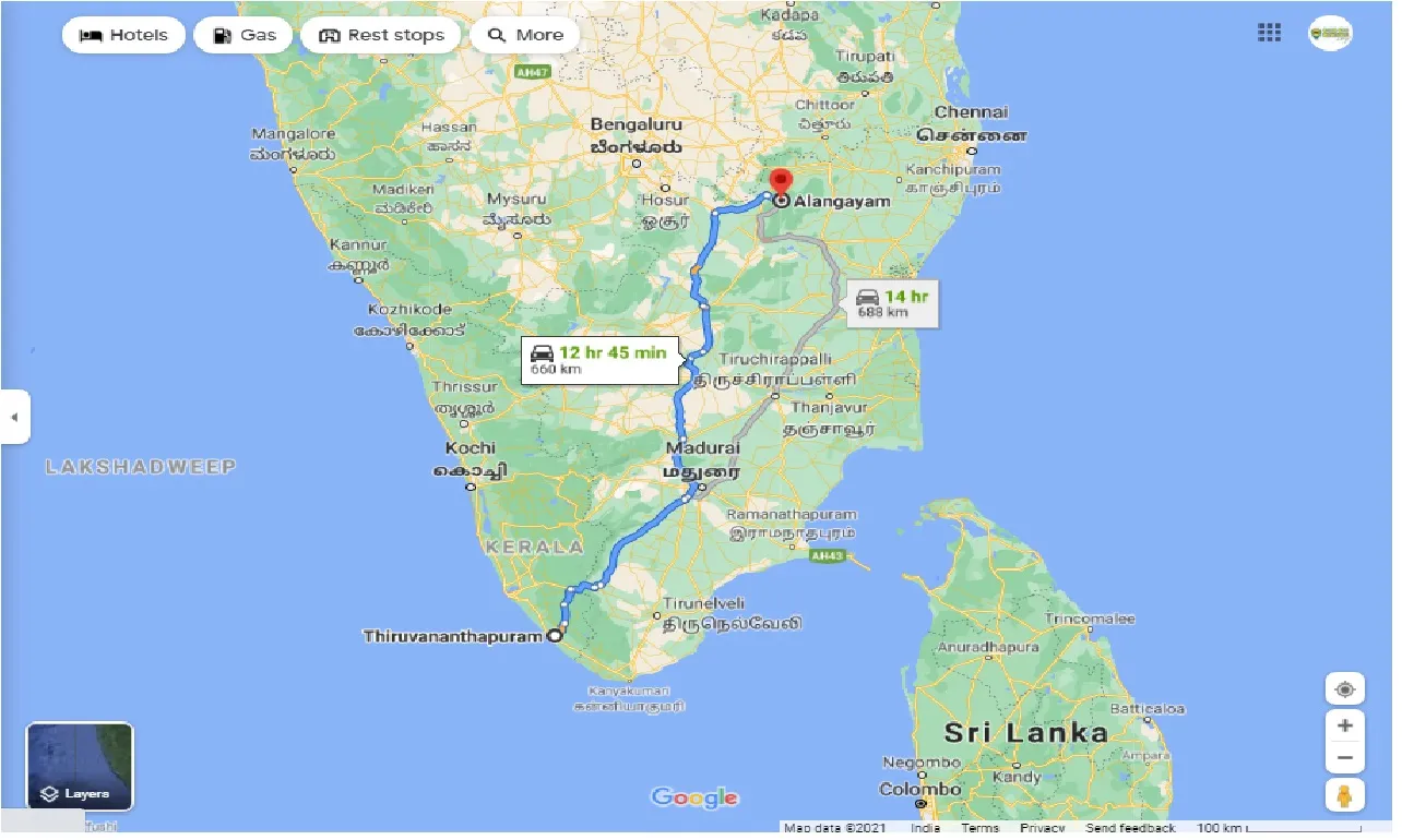 thiruvananthapuram-to-alangayam-round-trip