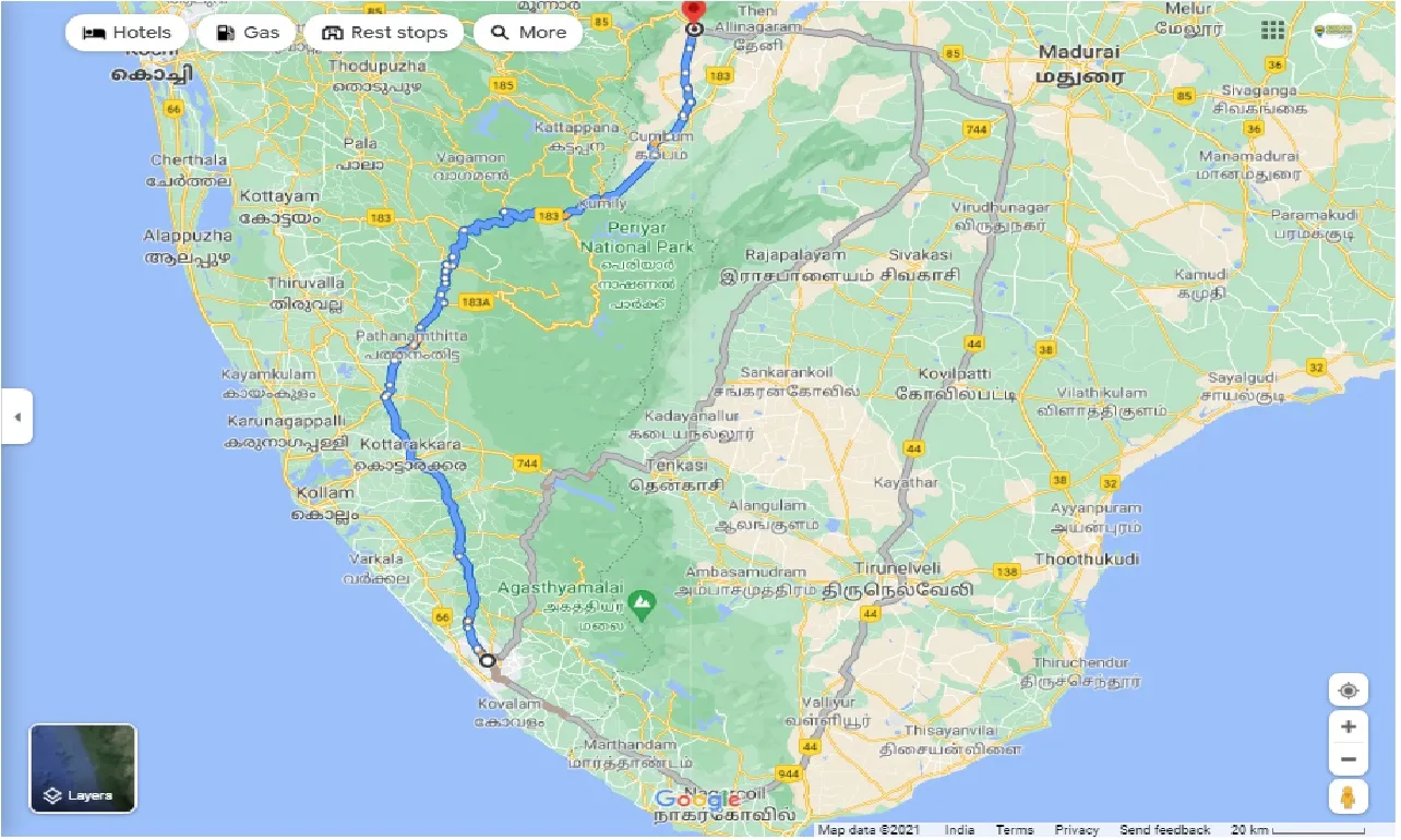 thiruvananthapuram-to-bodinayakanur-one-way