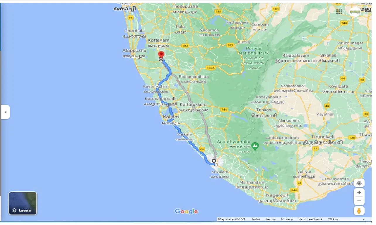 thiruvananthapuram-to-changanassery-one-way