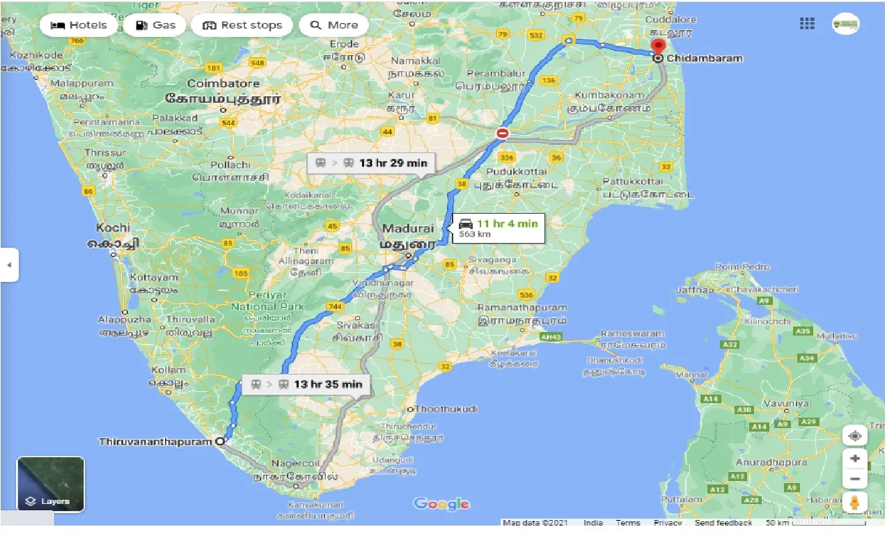 thiruvananthapuram-to-chidambaram-one-way