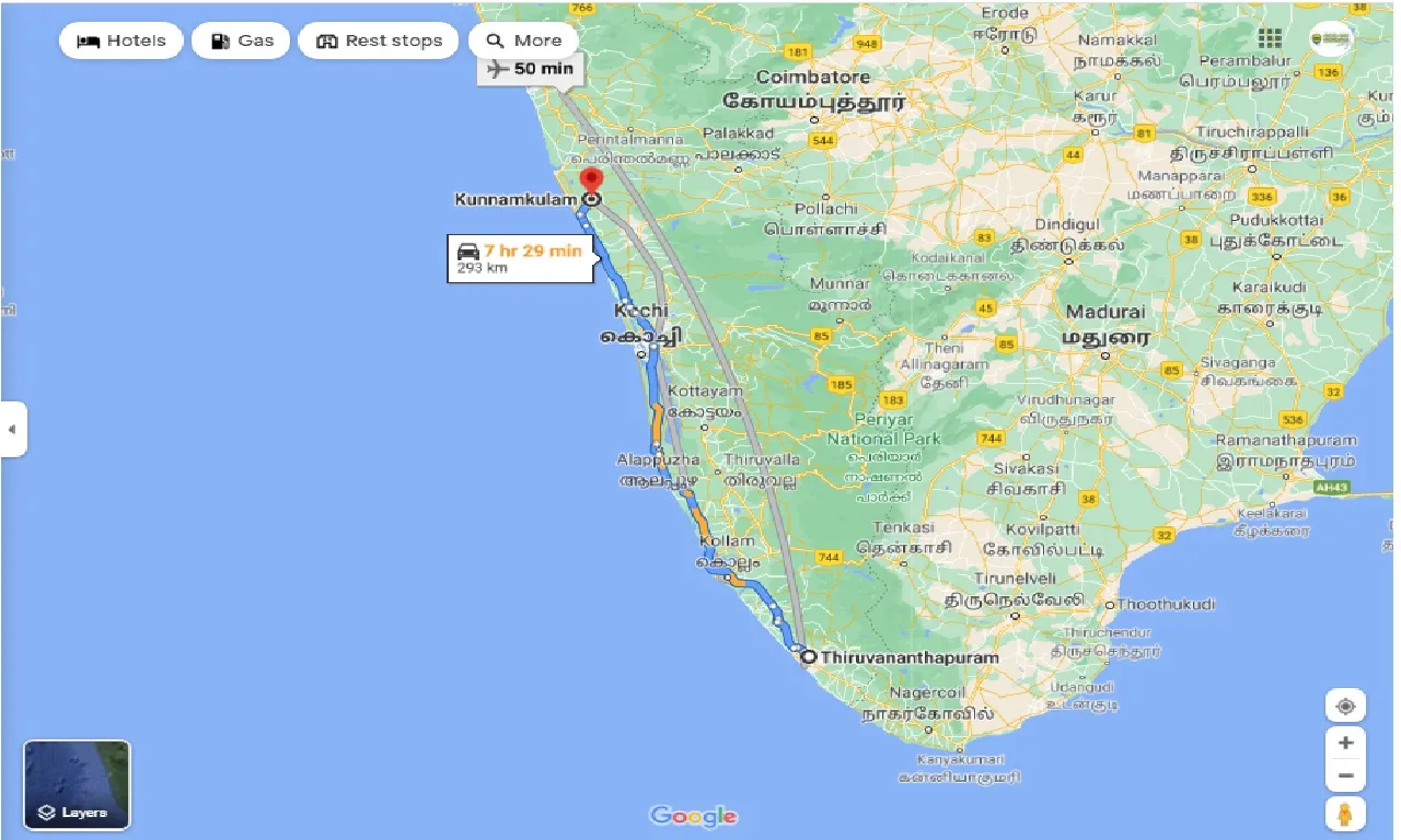 thiruvananthapuram-to-kunnamkulam-one-way