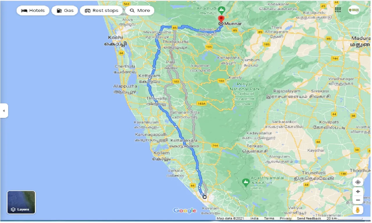 thiruvananthapuram-to-munnar-round-trip