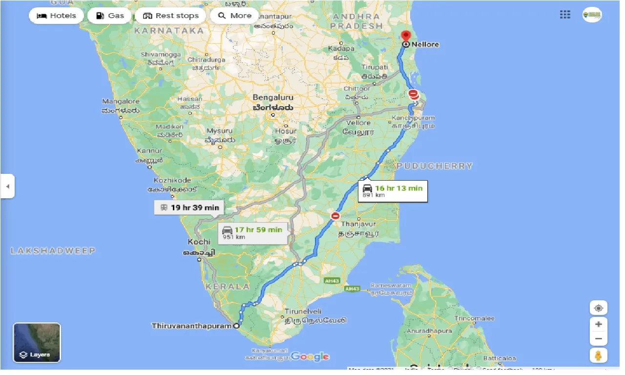 thiruvananthapuram-to-nellore-round-trip