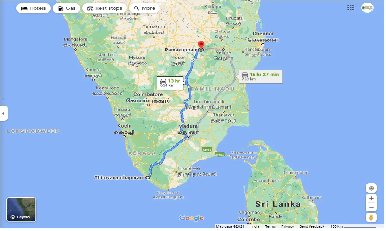 thiruvananthapuram-to-ramakuppam-round-trip