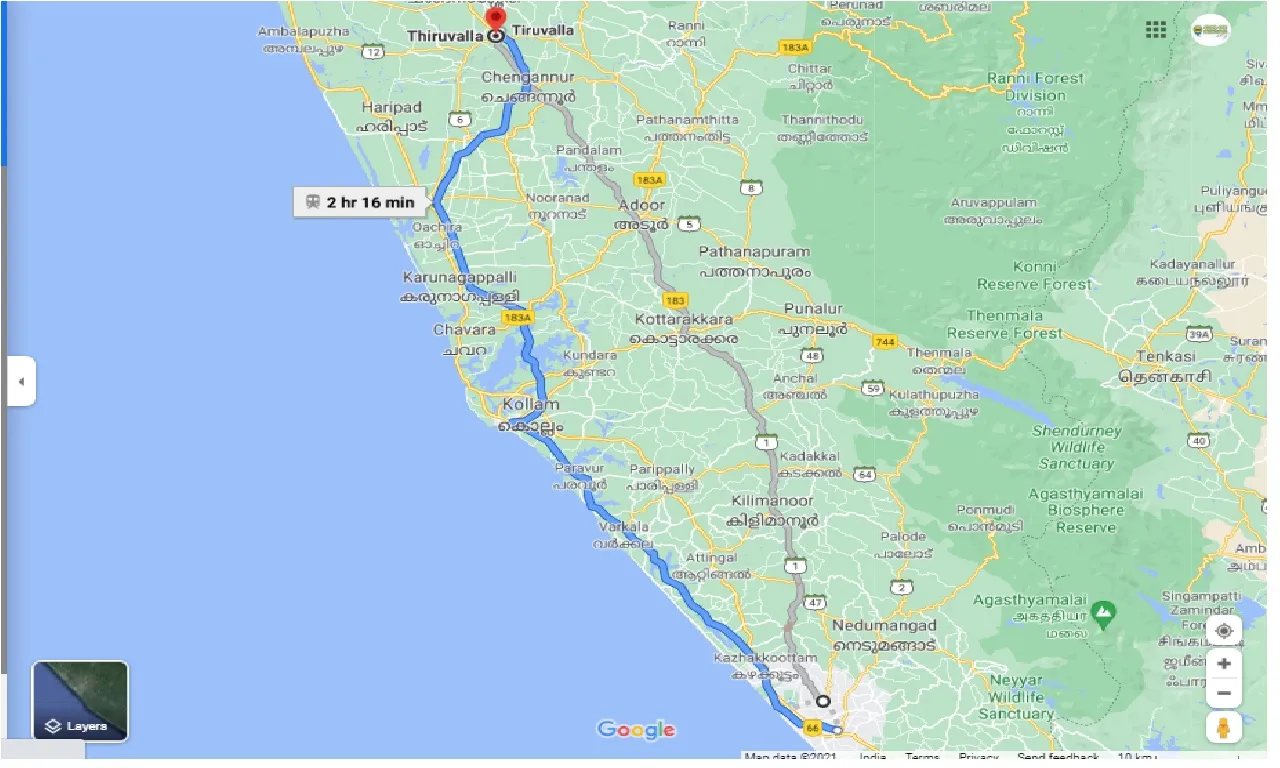 thiruvananthapuram-to-thiruvalla-round-trip