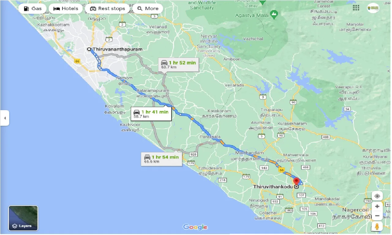 thiruvananthapuram-to-thiruvithancode-one-way