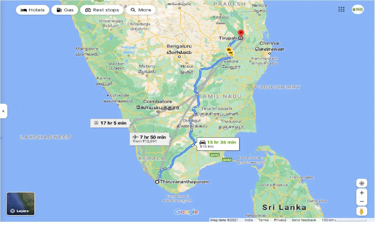 thiruvananthapuram-to-tirupati-one-way