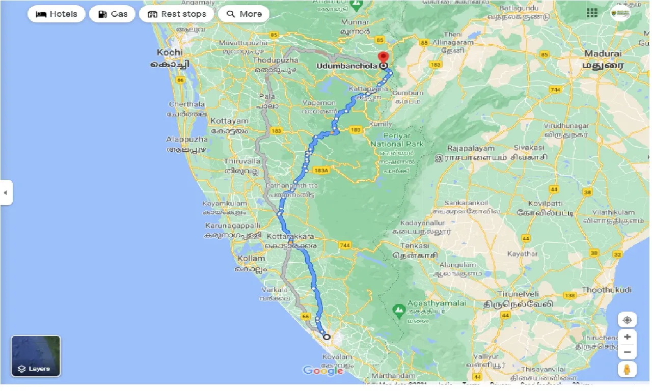 thiruvananthapuram-to-udumbanchola-one-way