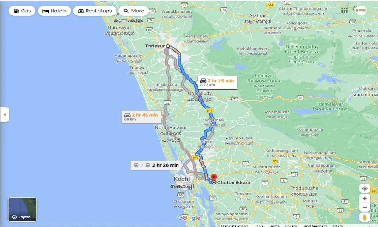 thrissur-to-chottanikkara-one-way