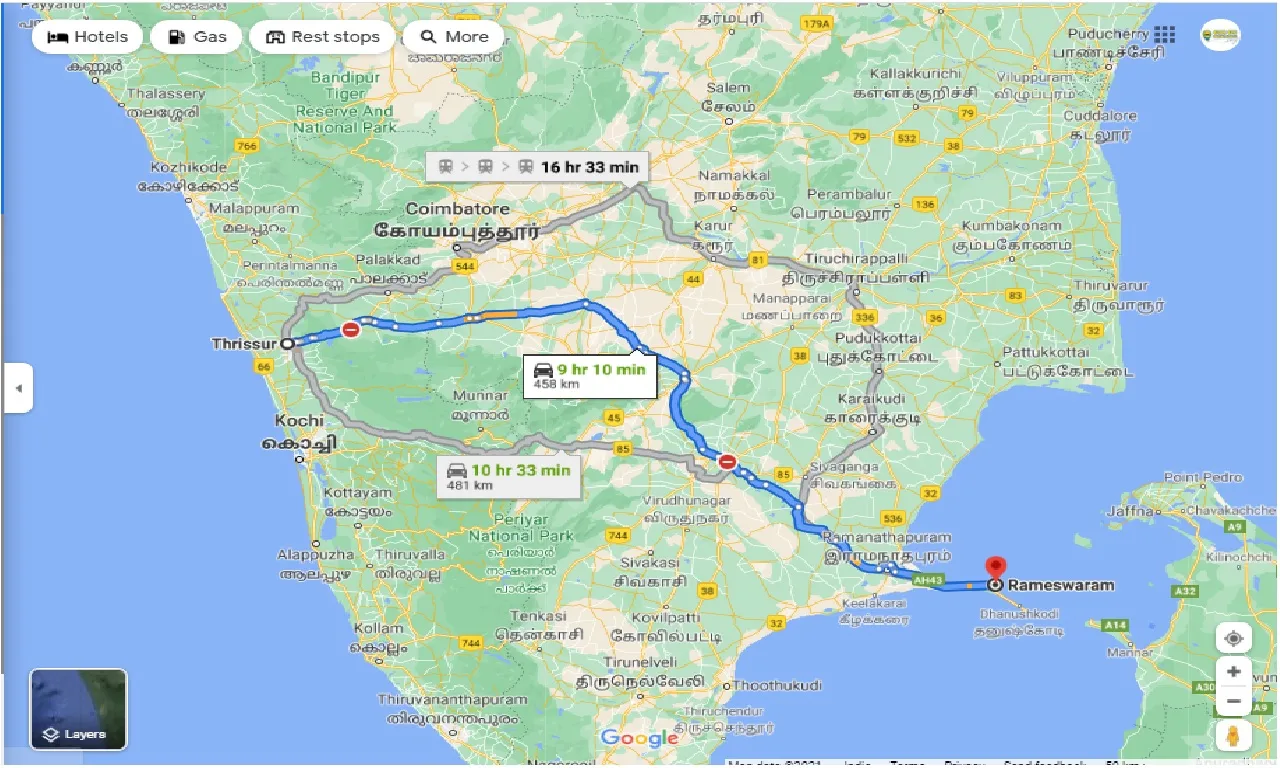 thrissur-to-rameshwaram-one-way