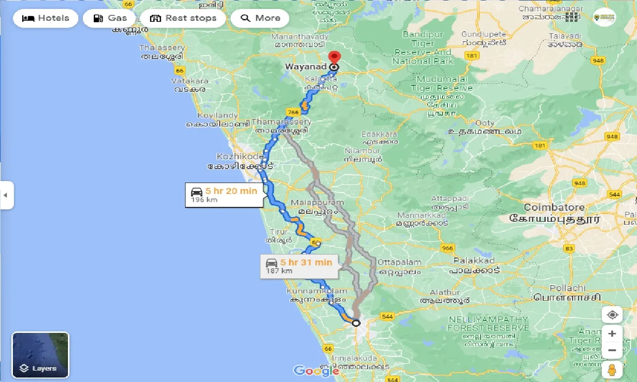 thrissur-to-wayanad-round-trip