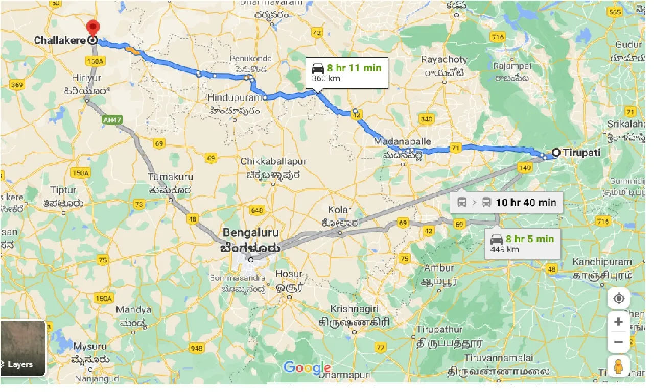 tirupati-to-challakere-one-way