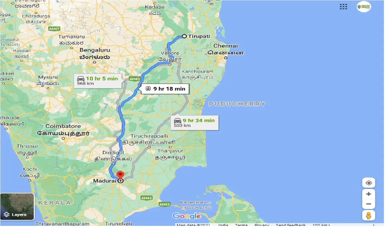 tirupati-to-madurai-one-way