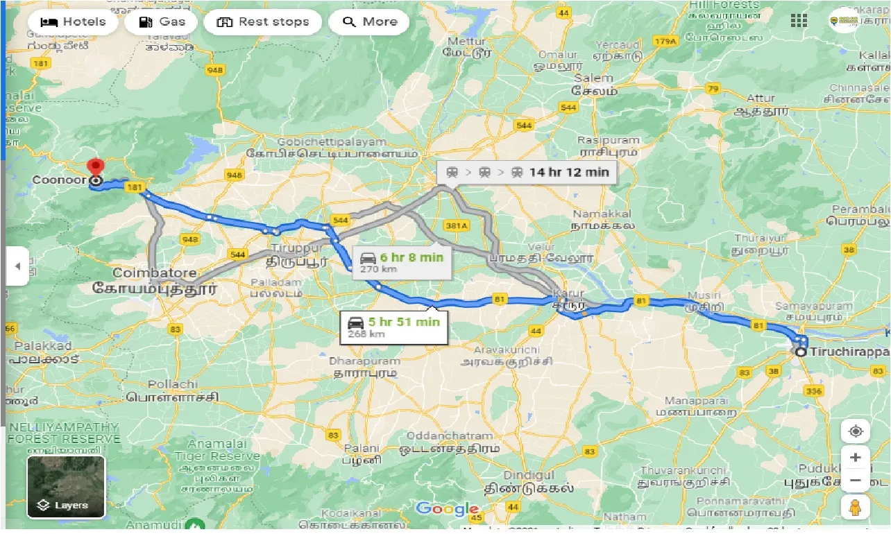 trichy-to-coonoor-one-way