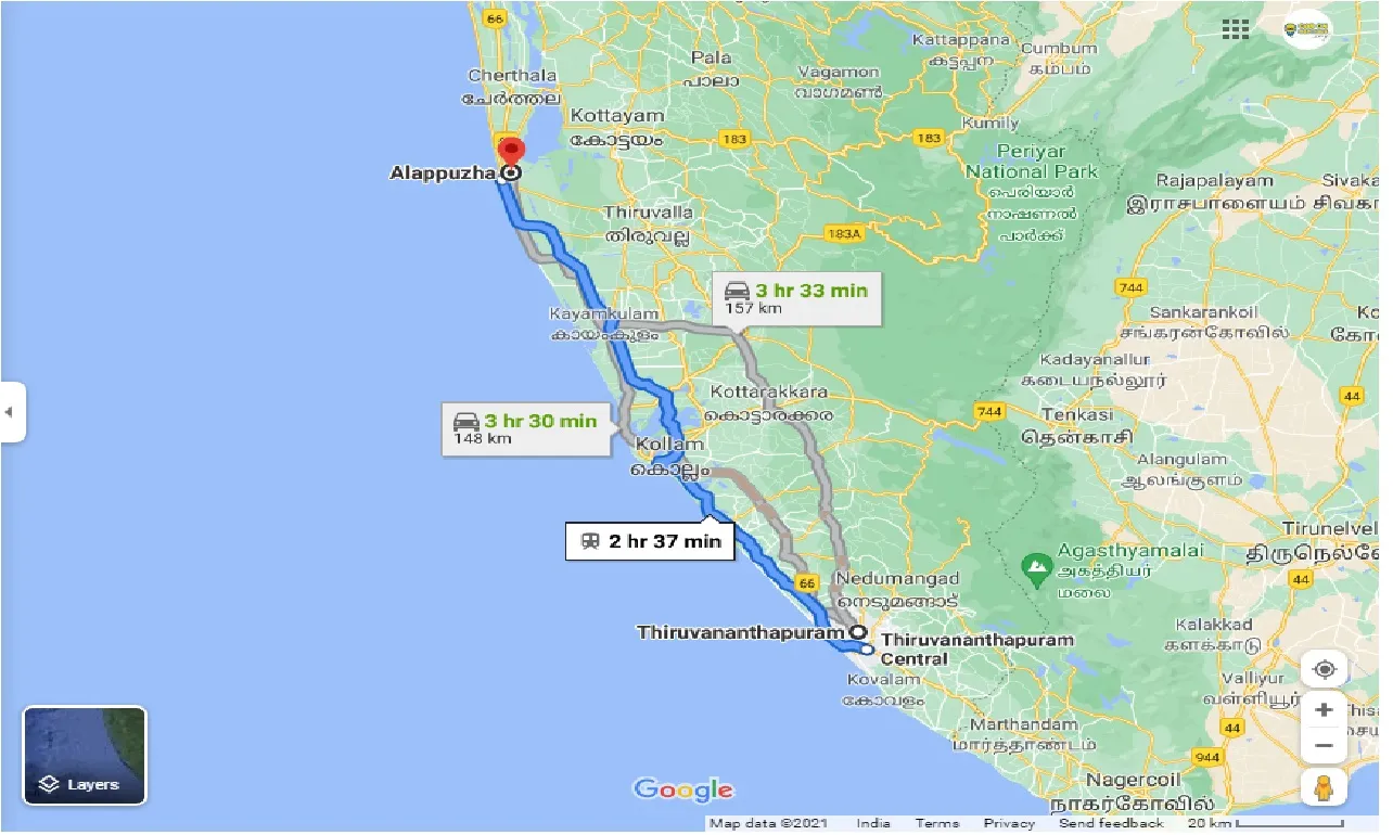 trivandrum-to-alleppey-round-trip