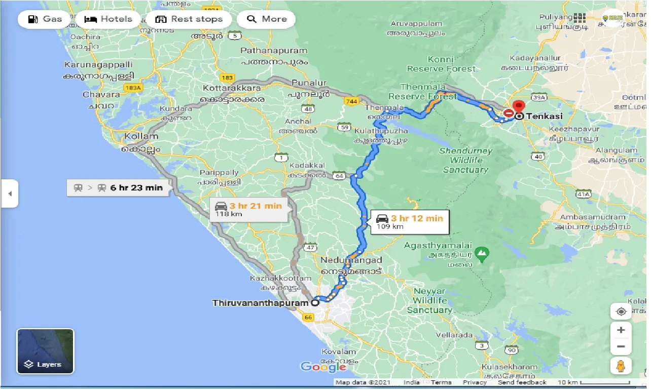 trivandrum-to-tenkasi-one-way