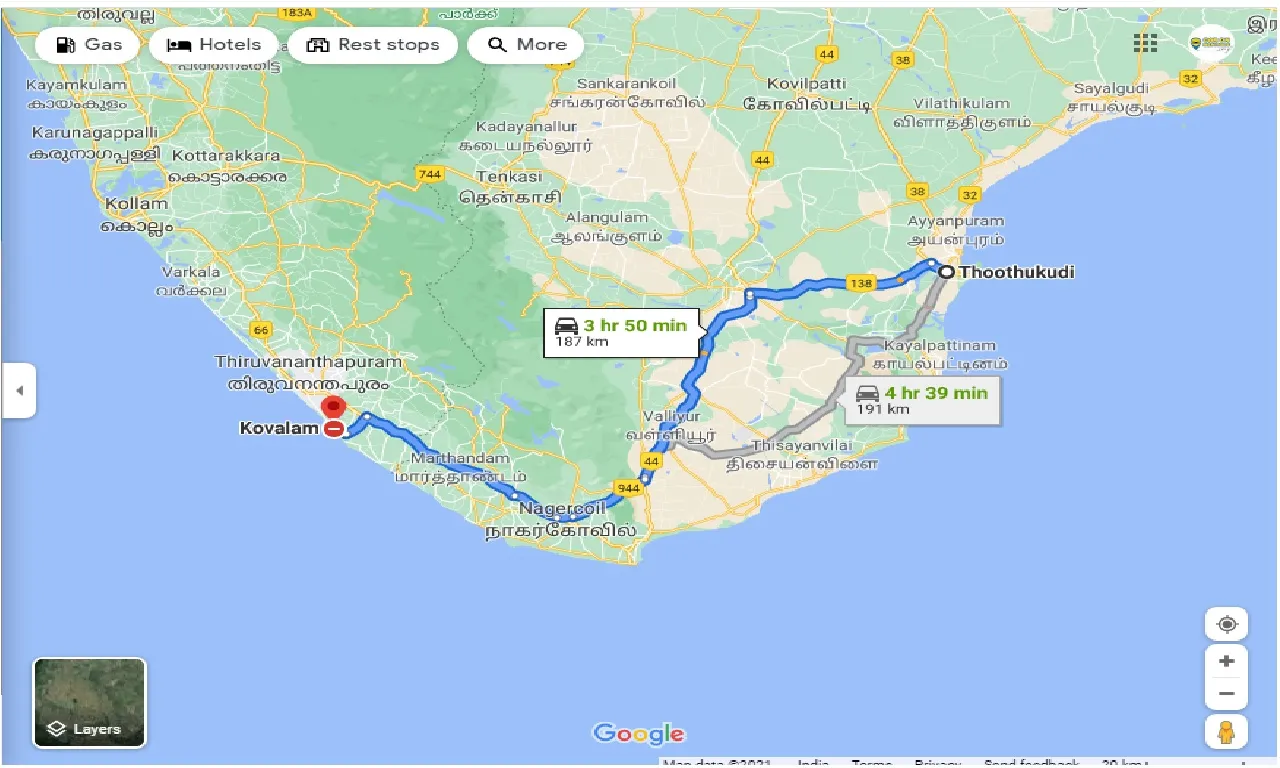 tuticorin-to-kovalam-round-trip