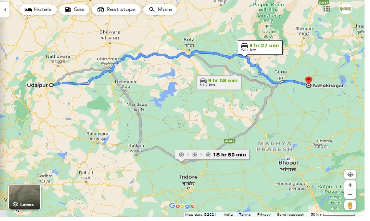 udaipur-to-ashoknagar-taxi