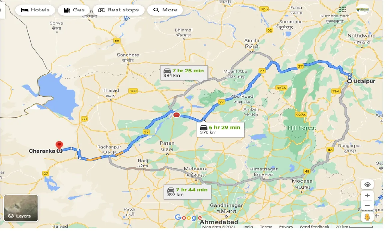 udaipur-to-charanka-one-way