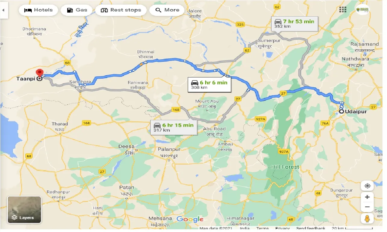 udaipur-to-taanpi-one-way