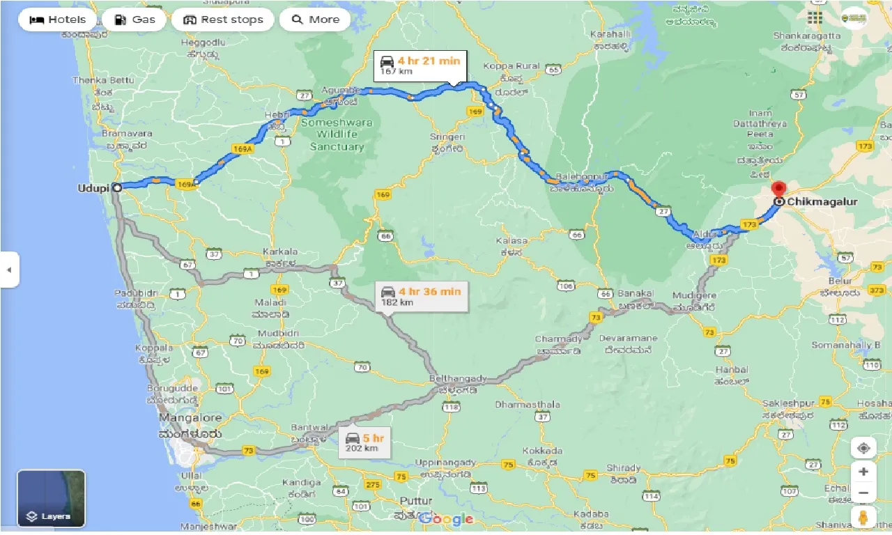 udupi-to-chikmagalur-one-way