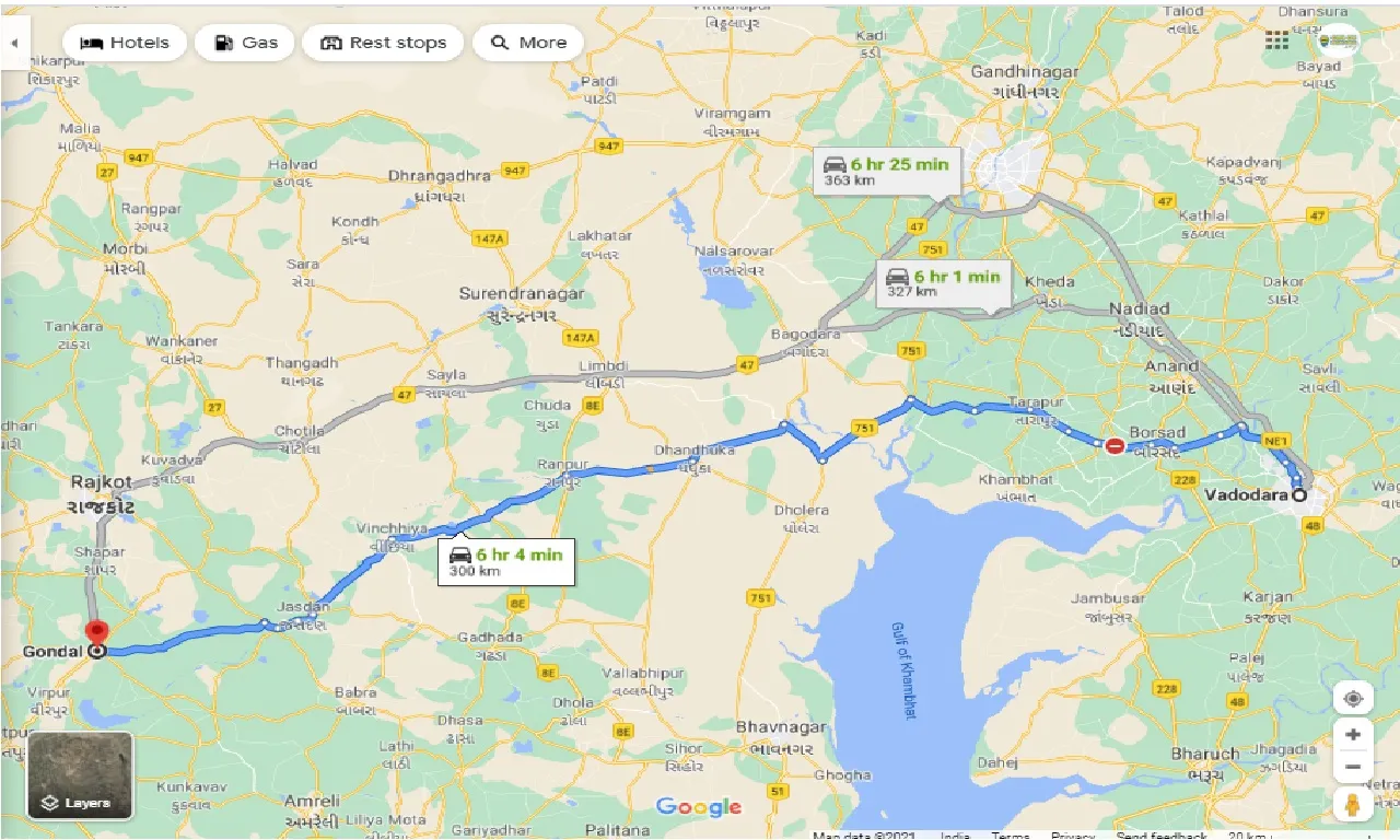 vadodara-to-gondal-one-way