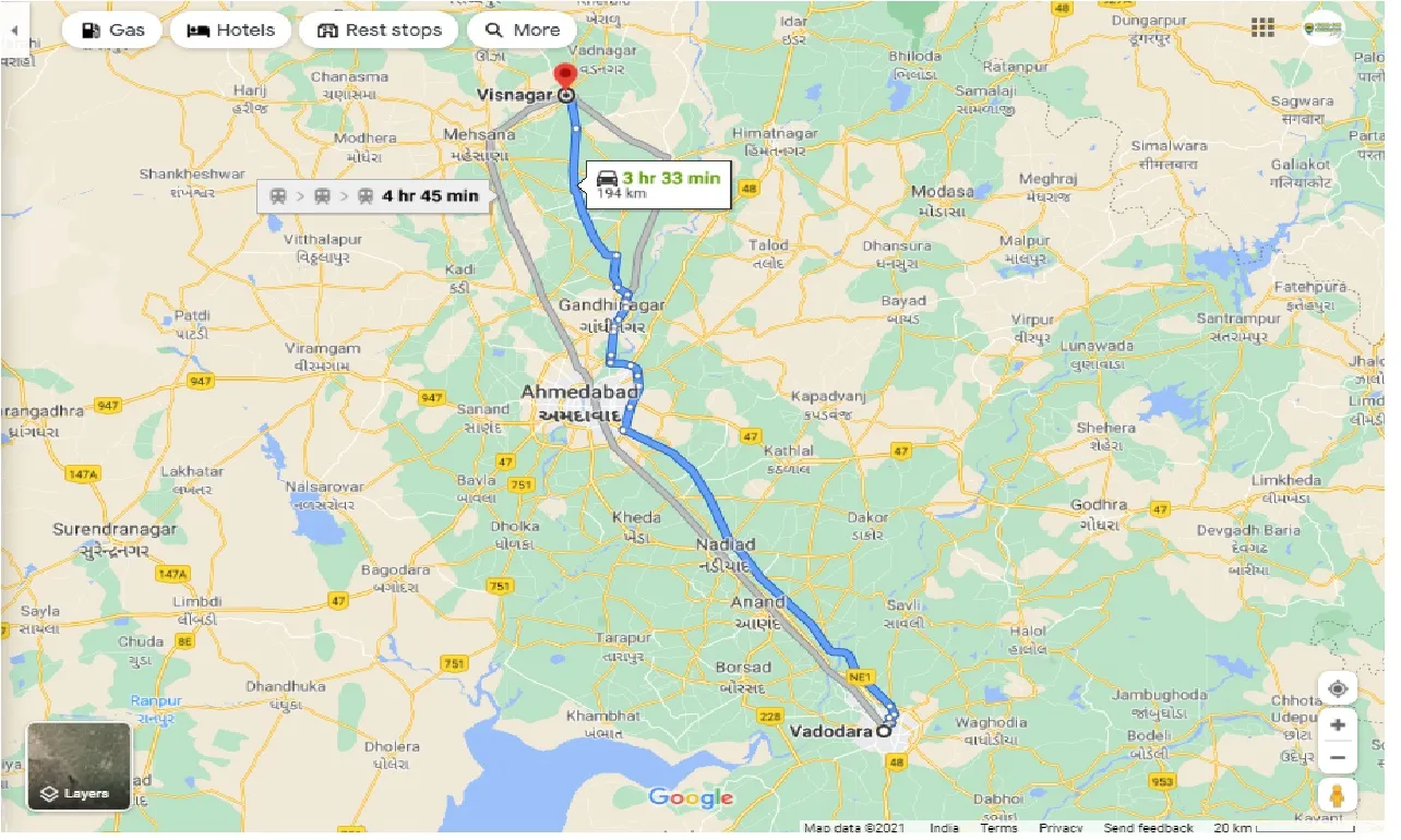 vadodara-to-visnagar-round-trip