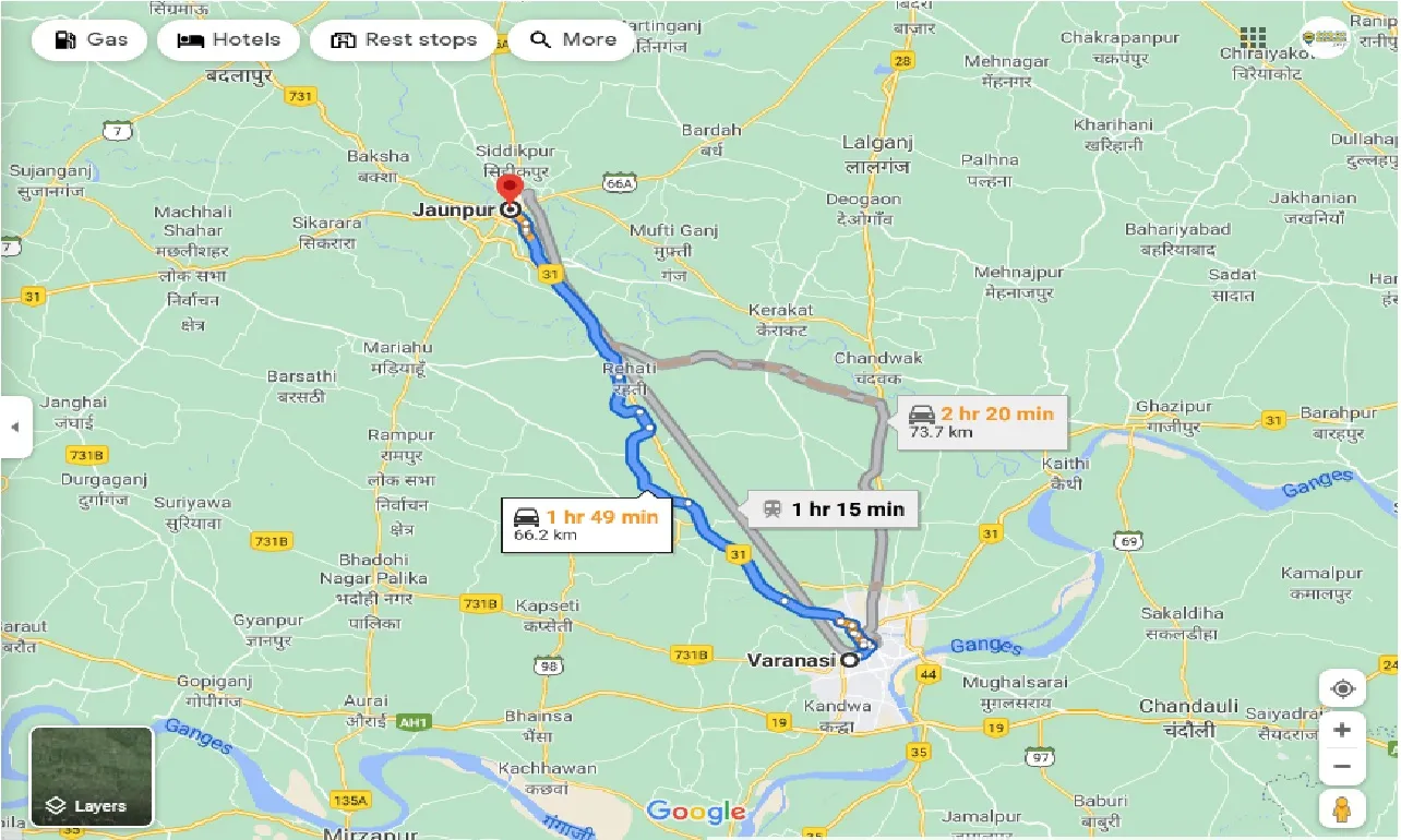 varanasi-to-jaunpur-city-one-way