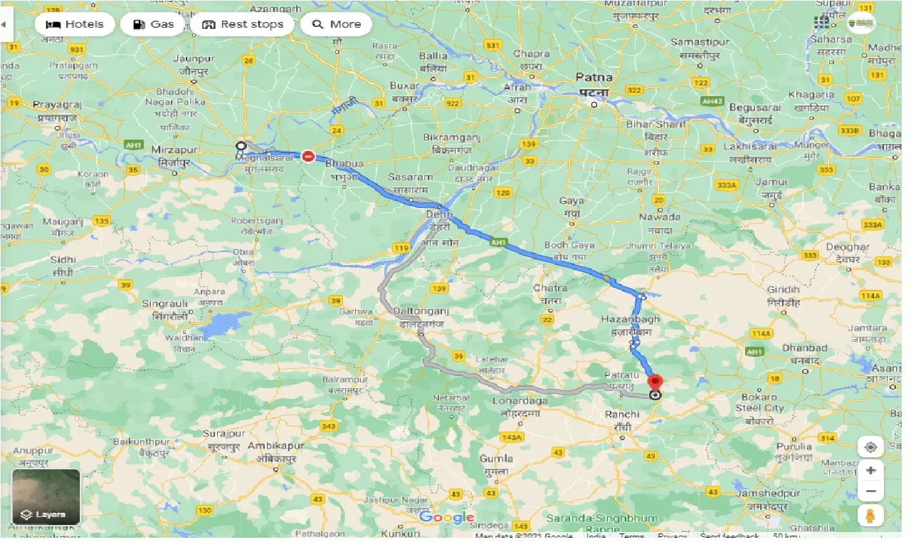 varanasi-to-ramgarh-cantonment-round-trip