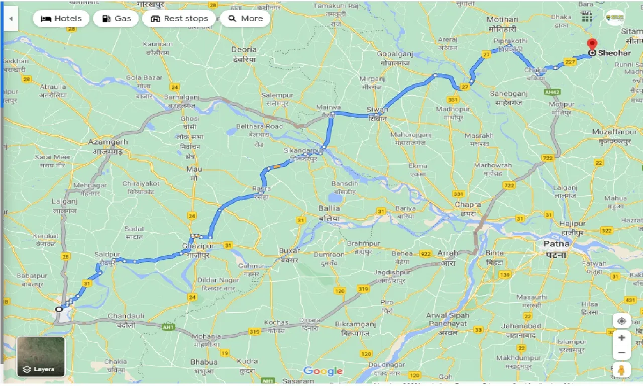 varanasi-to-sheohar-round-trip