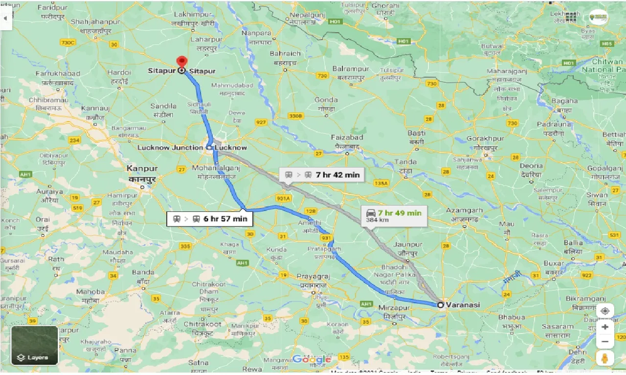 varanasi-to-sitapur-round-trip