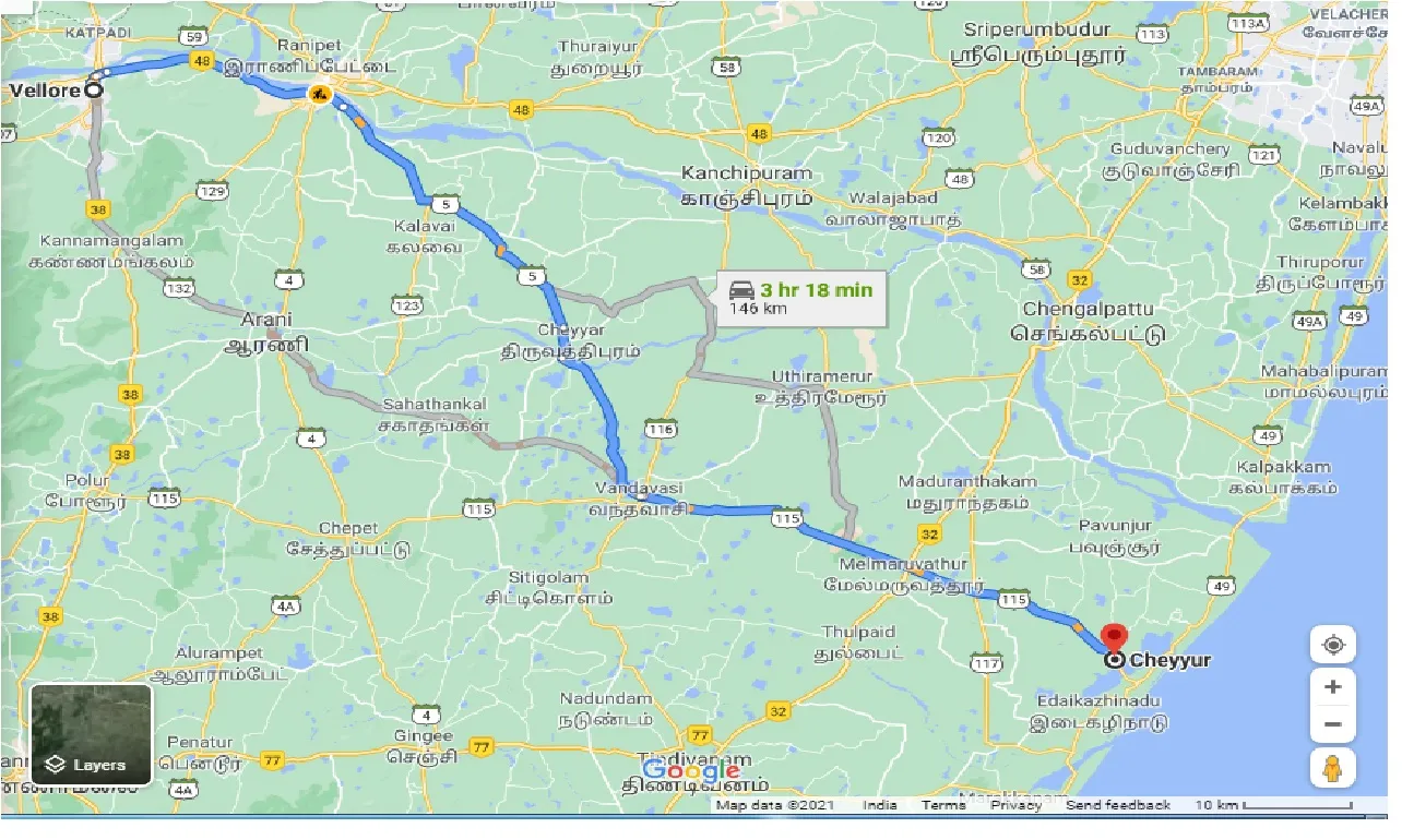 vellore-to-cheyyur-taxi