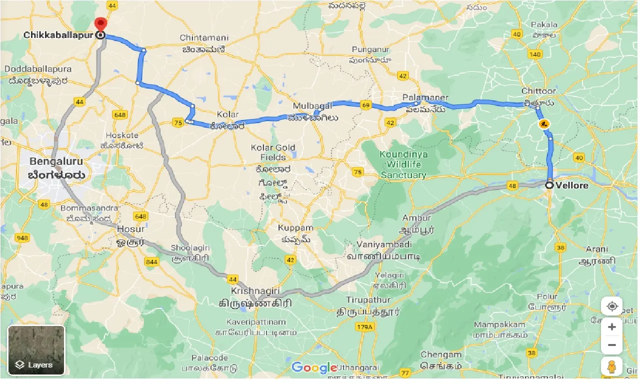 vellore-to-chikkaballapur-taxi