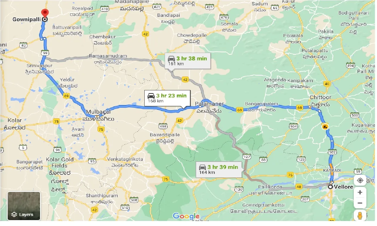 vellore-to-gownipalli-one-way