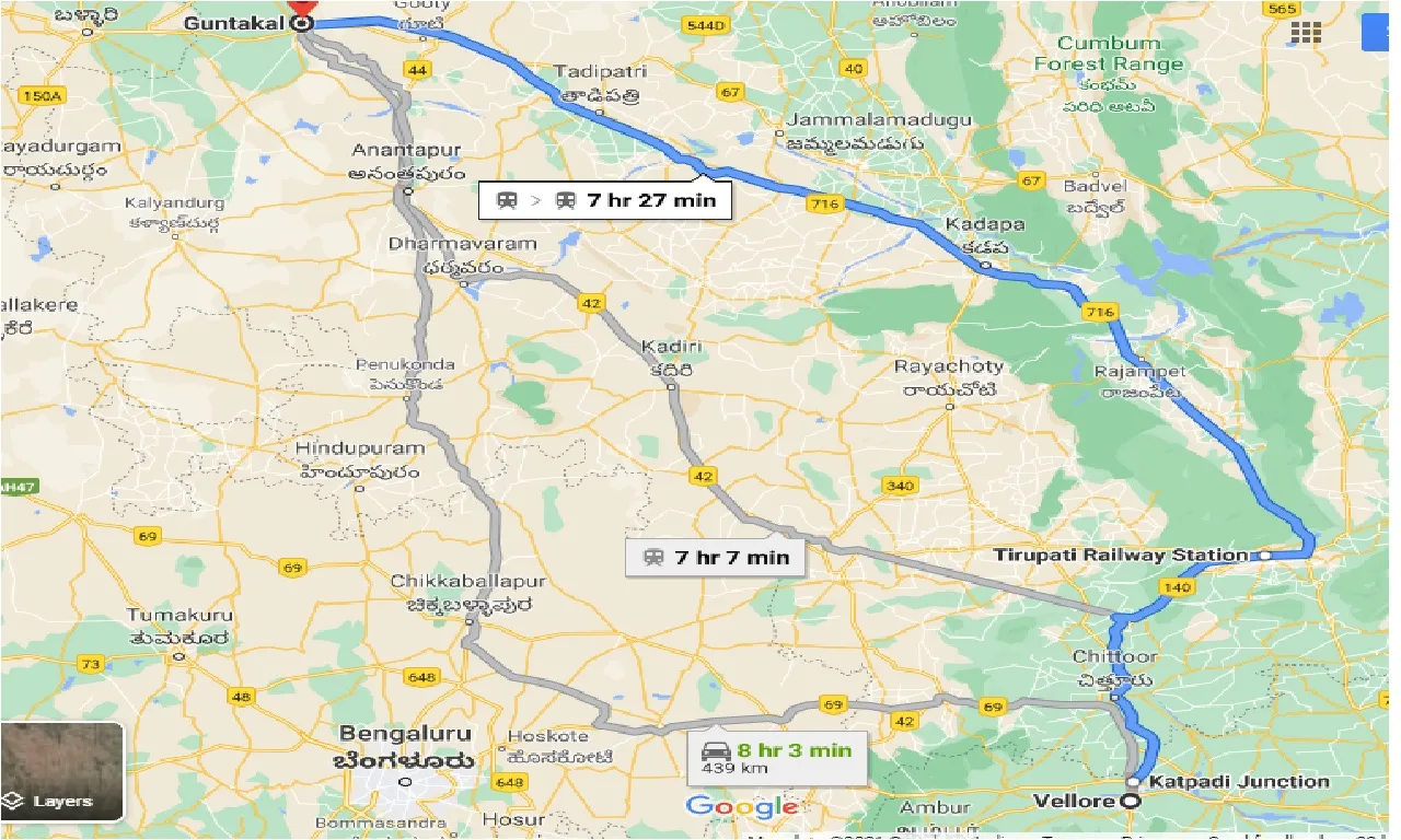 vellore-to-guntakal-taxi