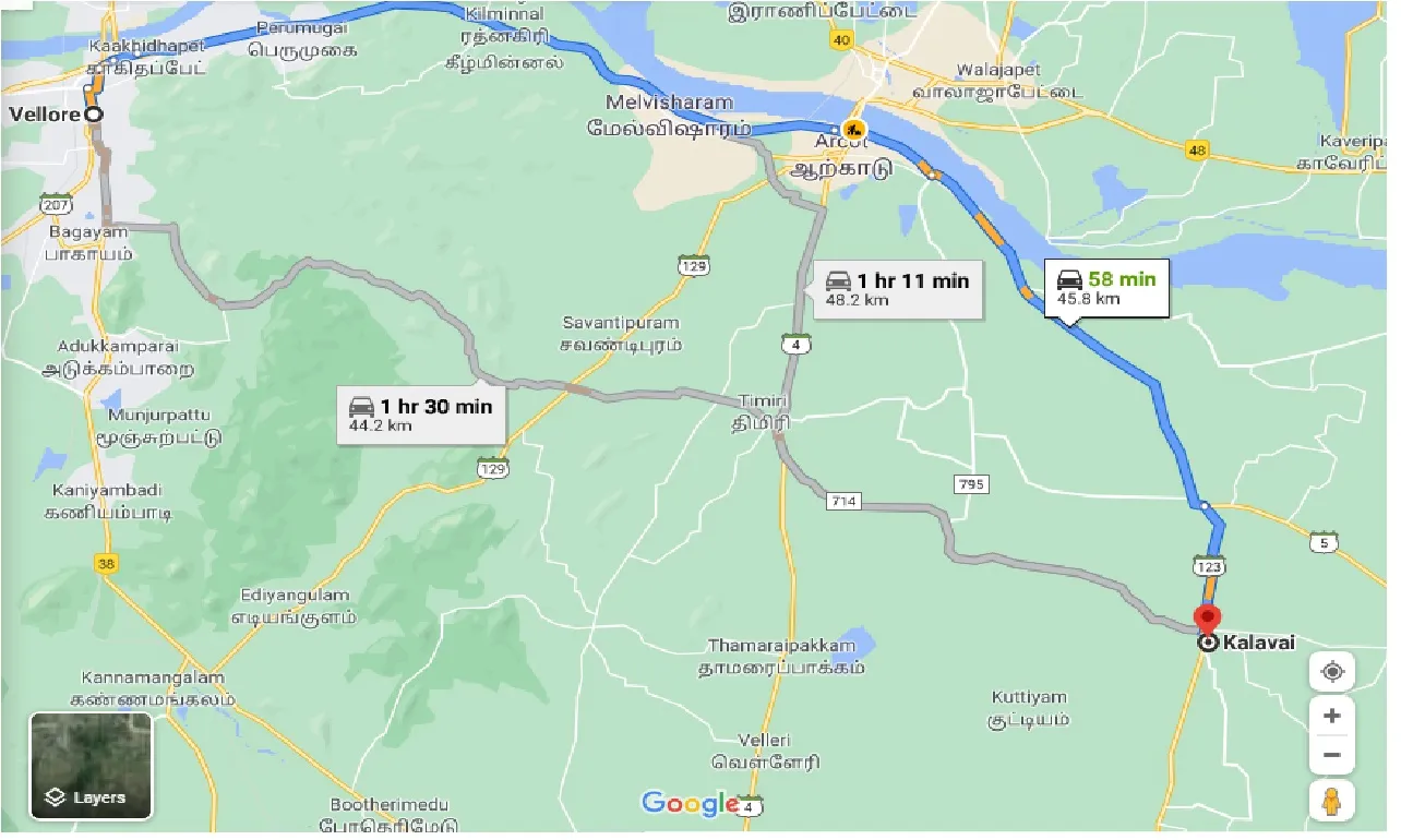 vellore-to-kalavai-one-way